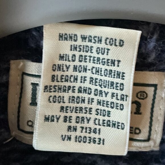 LL BEAN Men's Classic Ragg Blue Lambswool Henley Pullover Sweater XXL Tall - Picture 5 of 6